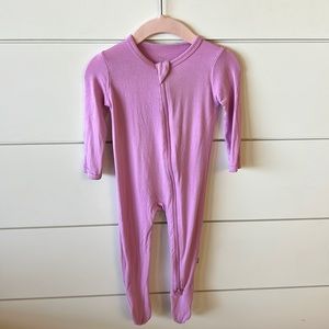 Kyte Baby Bamboo Zippered Footie in Bubblegum. Size 6-12M.